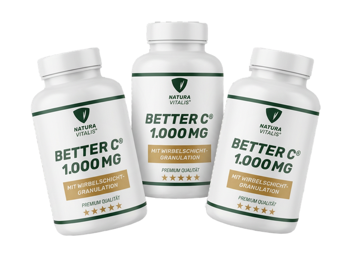 Better C® Vorteilspaket — 3 Flaschen mit je 90 Vitamin C Presslingen 1000mg
